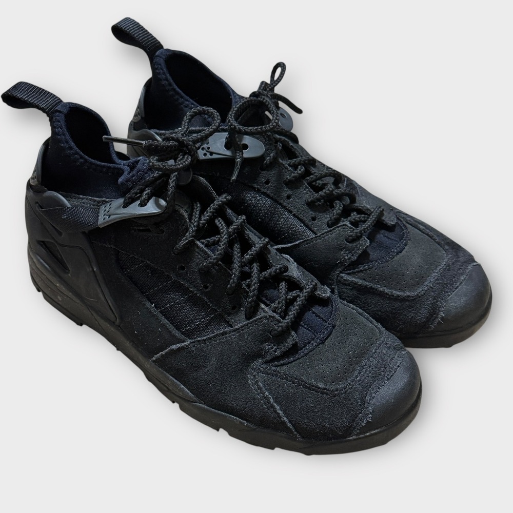 Nike Air Huarache Revaderchi ACG‎ Triple Black Suede Sneakers Shoes Mens US 6
